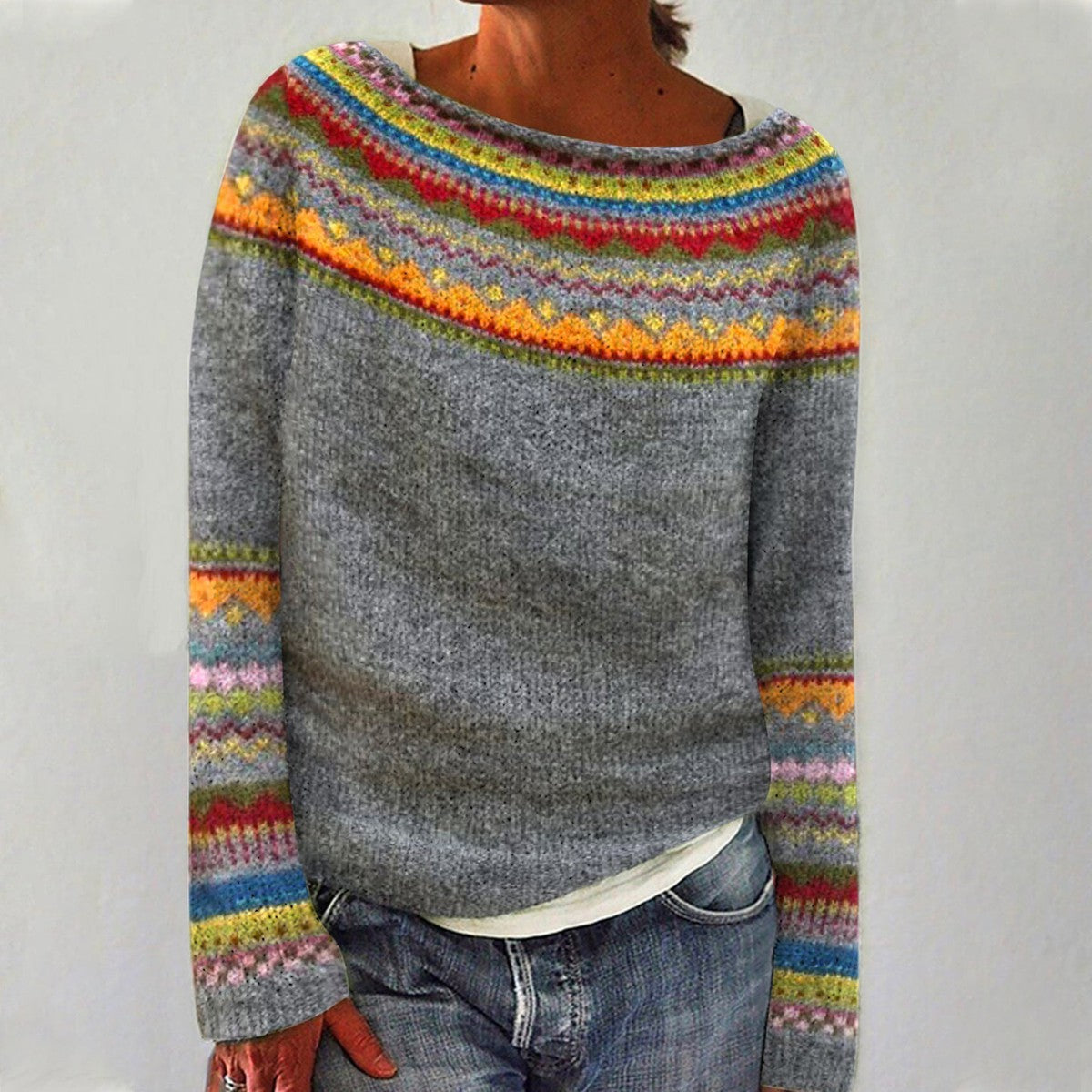 AMELIE™ | Cozy Retro Autumn Sweater with Nordic Flair