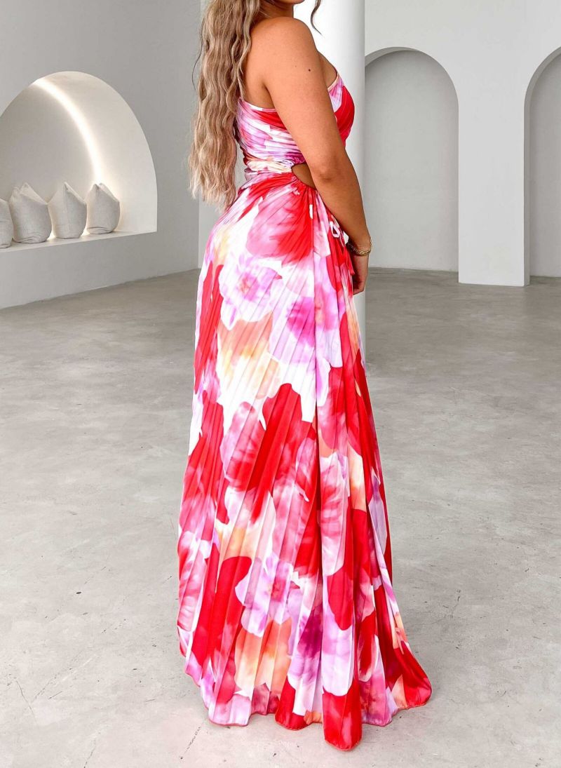 Lila™ | Chic One-Shoulder Pleated Dress