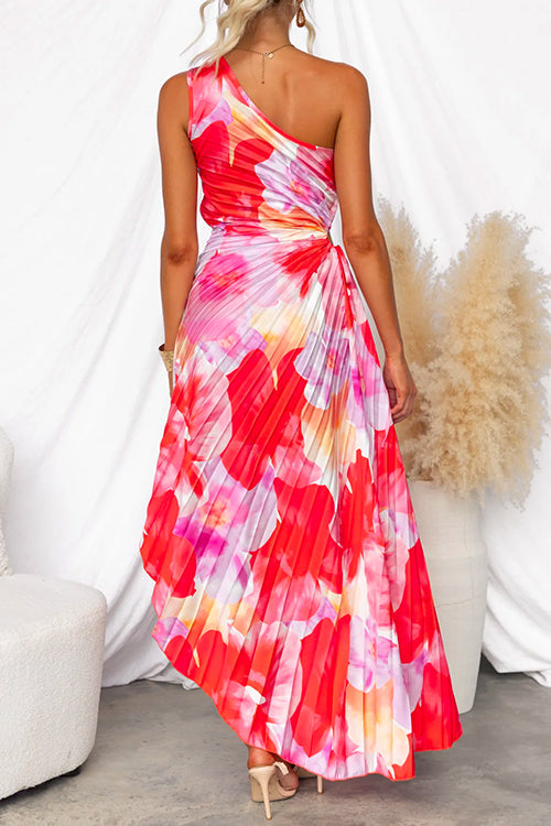 Lila™ | Chic One-Shoulder Pleated Dress
