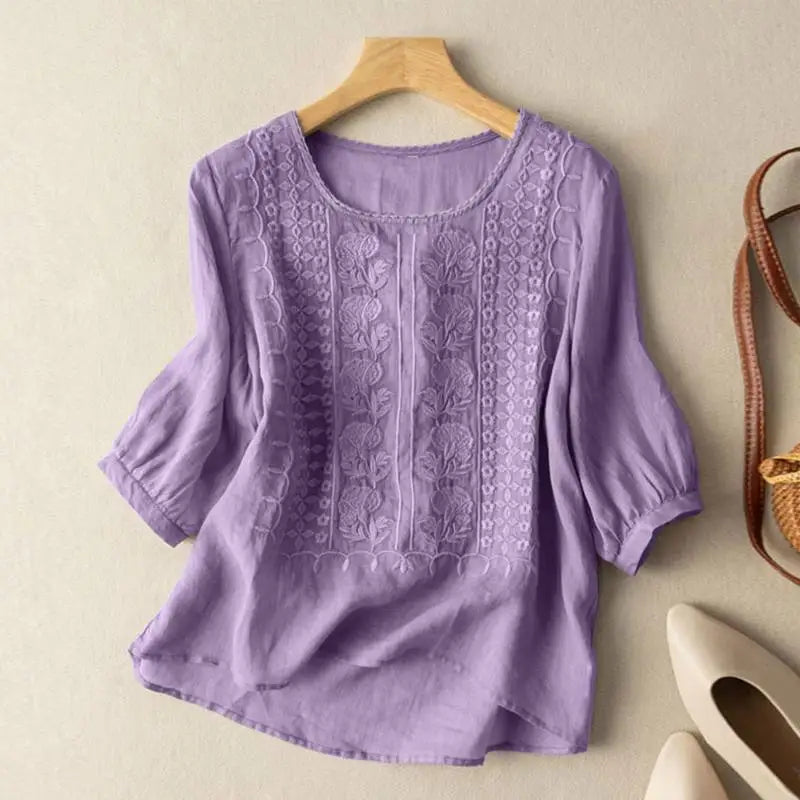 Aurora™ | Relaxed Embroidered Blouse