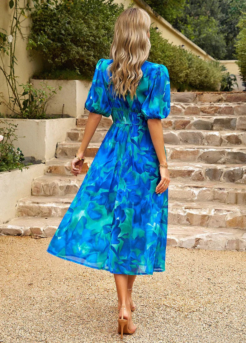 Sienna™ | Timeless V-Neck Elegance Dress