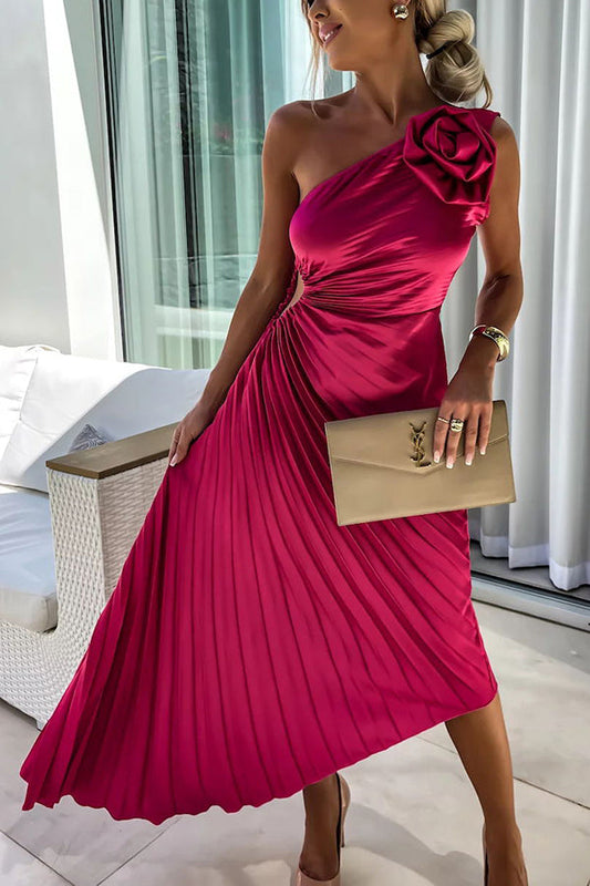 ISLA | Enchanting One-Shoulder Floral Dress