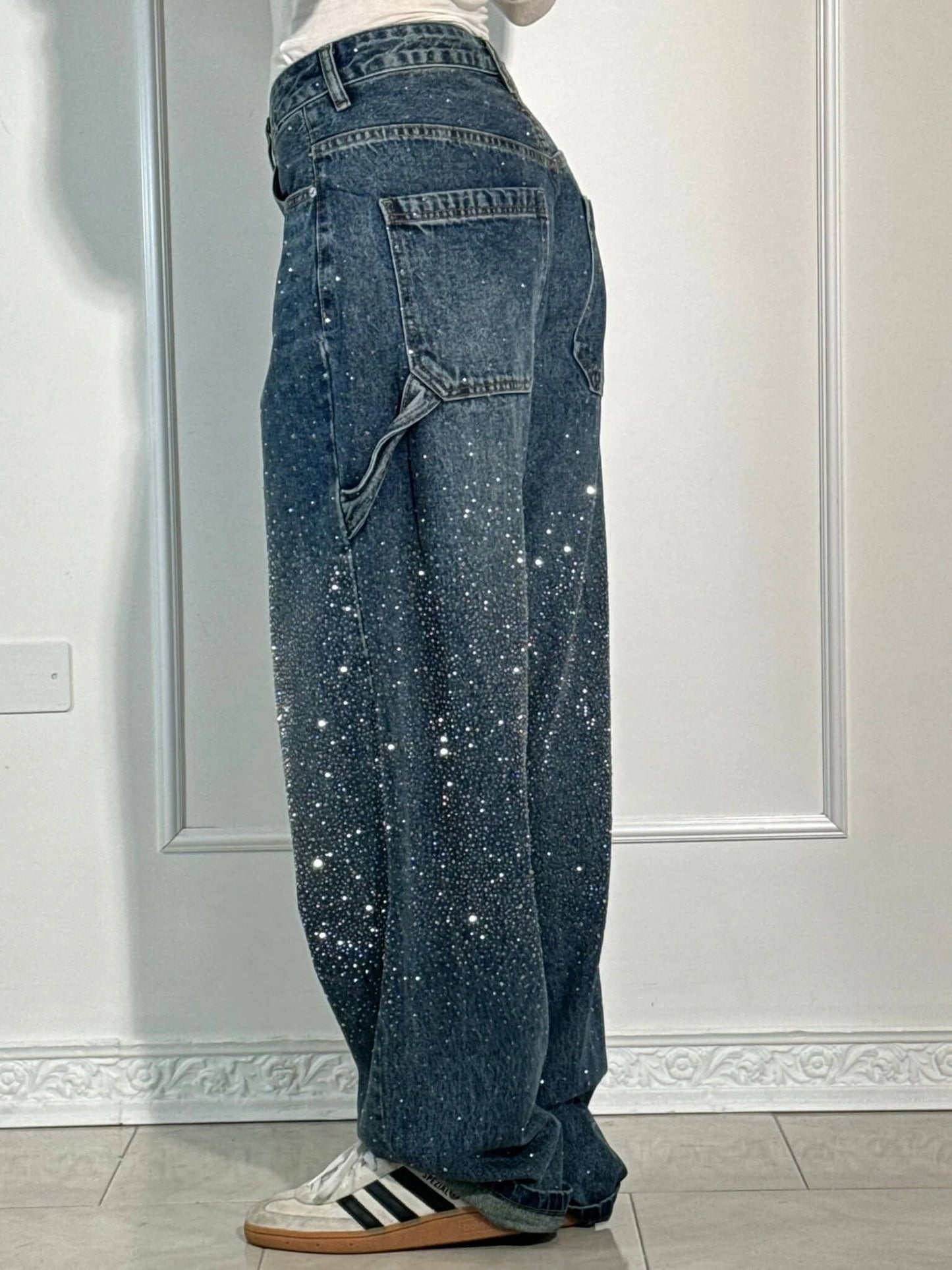 LUNA | Elegant High-Waisted Wide-Leg Trousers with Chic Button Accents