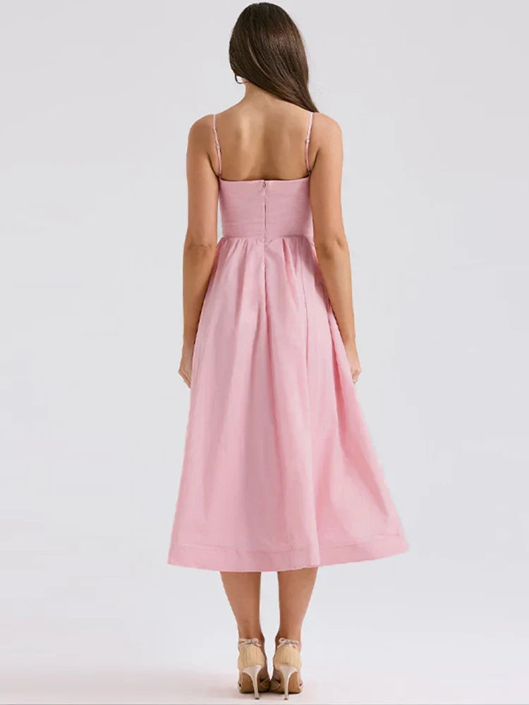 Aven | Elegant Scoop Neck Strappy Dress