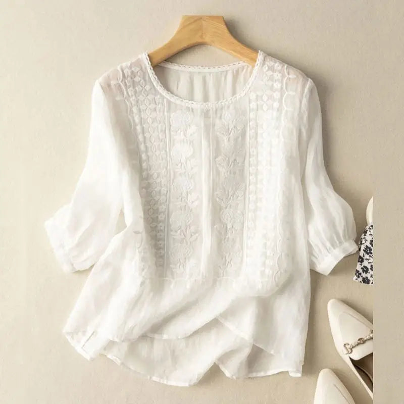 Aurora™ | Relaxed Embroidered Blouse