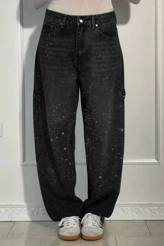 LUNA | Elegant High-Waisted Wide-Leg Trousers with Chic Button Accents