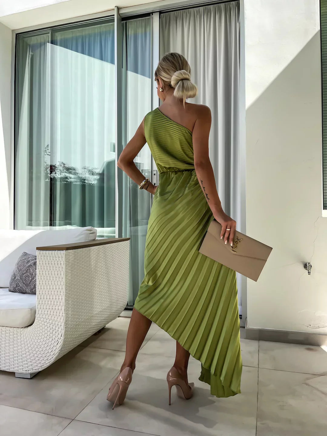 ISLA | Enchanting One-Shoulder Floral Dress